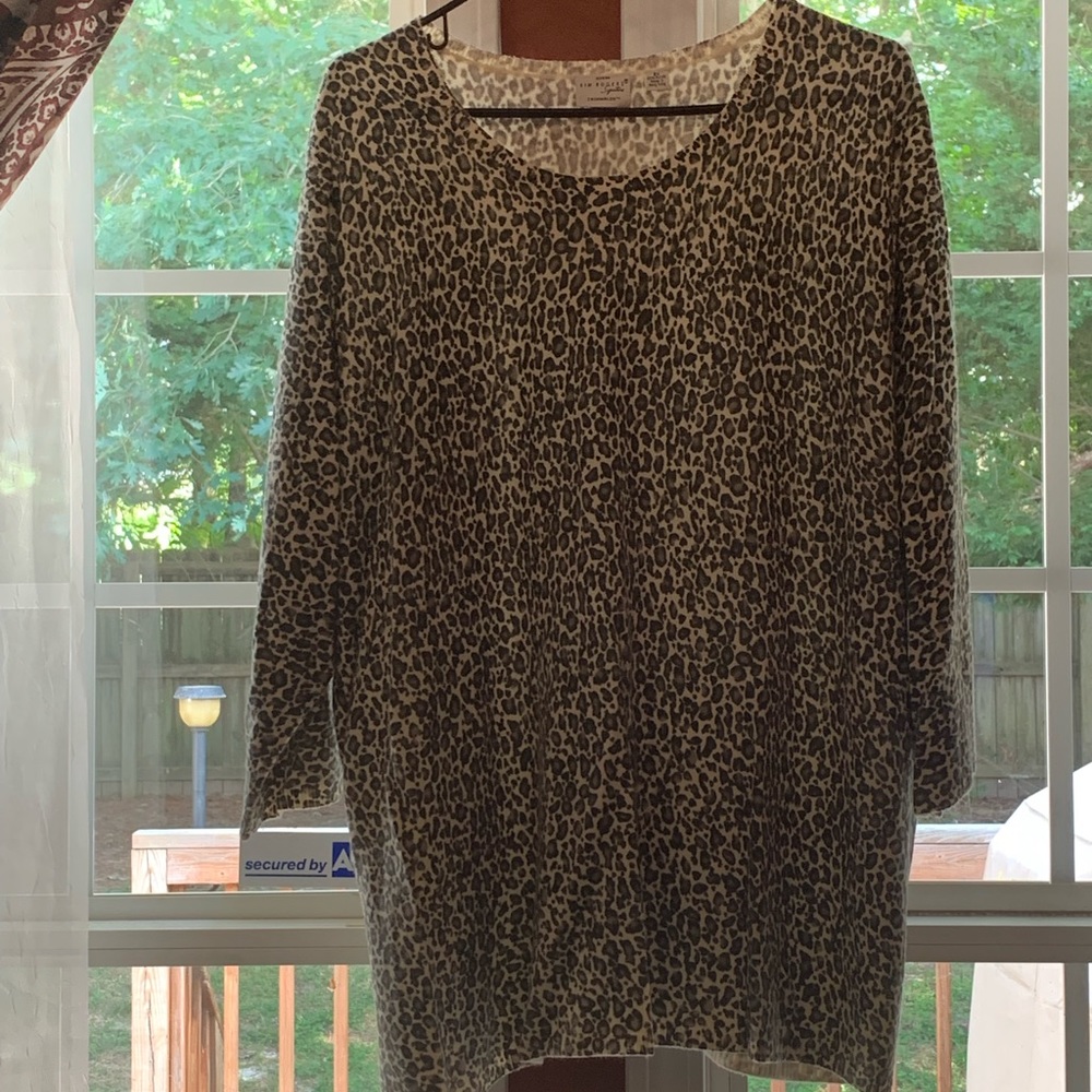Pretty summer Kim Rogers sweater with 3/4 sleeves, 3x